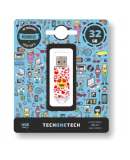 Pendrive TechOneTech Emoji Heart Eyes 32GB