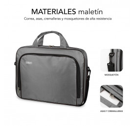 Maletín Subblim Oxford gris 15,6"