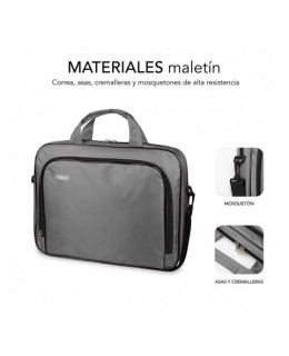 Maletín Subblim Oxford gris 15,6"