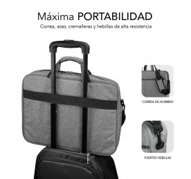 Maletín Subblim Elite gris 15,6"