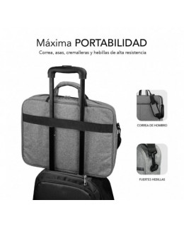 Maletín Subblim Elite gris 15,6"