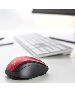 Portátil de segunda mano | Ratón inalámbrico NGS EVO Mute rojo | recompra.shop