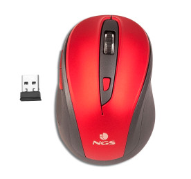 Portátil de segunda mano | Ratón inalámbrico NGS EVO Mute rojo | recompra.shop