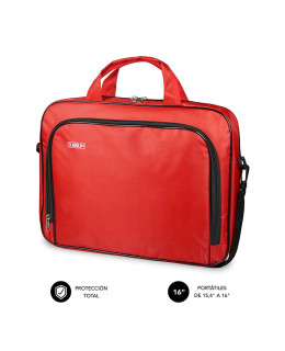 Portátil de segunda mano | Maletín Subblim Oxford rojo 15,6" | recompra.shop