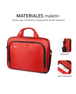 Portátil de segunda mano | Maletín Subblim Oxford rojo 15,6" | recompra.shop