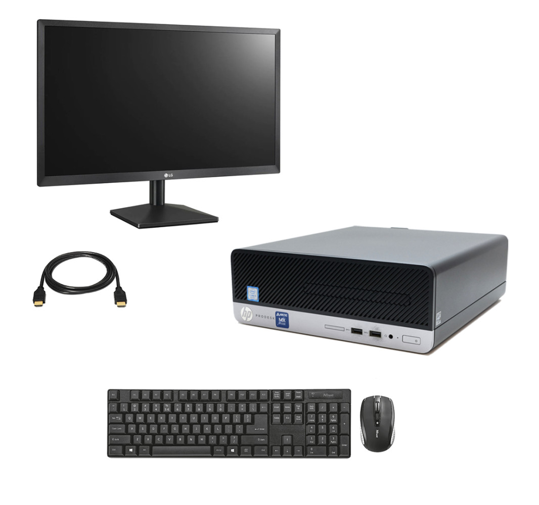 Portátil de segunda mano | Pack HP Prodesk Intel i5 + Monitor LG 22" + Accesorios | recompra.shop