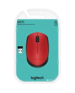 Portátil de segunda mano | Ratón inalámbrico Logitech M171 rojo | recompra.shop