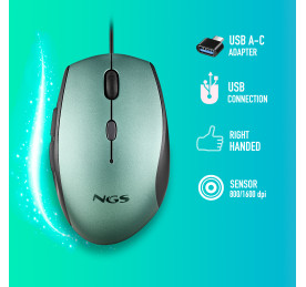 Portátil de segunda mano | Ratón ergonómico NGS MOTH ICE | recompra.shop