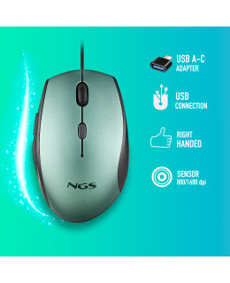 Portátil de segunda mano | Ratón ergonómico NGS MOTH ICE | recompra.shop