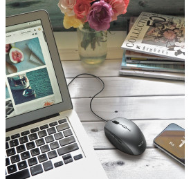 Portátil de segunda mano | Ratón ergonómico NGS MOTH GRAY | recompra.shop