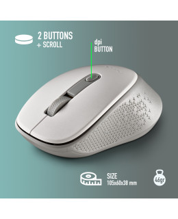 Portátil de segunda mano | Ratón óptico inalámbrico NGS DEW WHITE | recompra.shop