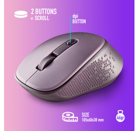 Portátil de segunda mano | Ratón óptico inalámbrico NGS DEW LILAC | recompra.shop