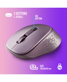 Portátil de segunda mano | Ratón óptico inalámbrico NGS DEW LILAC | recompra.shop