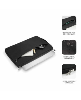 Portátil de segunda mano | Funda Subblim Urban negra 15,6" | recompra.shop