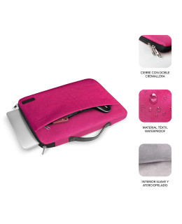 Portátil de segunda mano | Funda Subblim Urban rosa 15,6" | recompra.shop