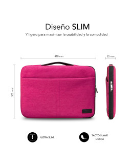 Portátil de segunda mano | Funda Subblim Urban rosa 15,6" | recompra.shop