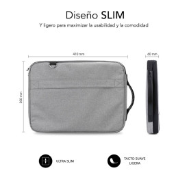 Portátil de segunda mano | Maletín Subblim Advance Sleeve 15,6" gris | recompra.shop
