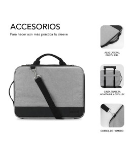 Portátil de segunda mano | Maletín Subblim Advance Sleeve 13,3" - 14" gris | recompra.shop