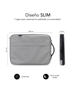 Portátil de segunda mano | Maletín Subblim Advance Sleeve 13,3" - 14" gris | recompra.shop